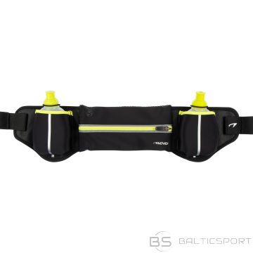 Hip bag with bottles AVENTO 44RA Black/Fluorescent yellow