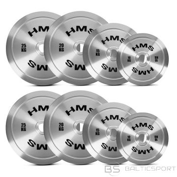 TOS SET КАЛИБРОВАННЫЕ СТАЛЬНЫЕ ОЛИМПИЙСКИЕ ПЛАСТИНЫ 2 x 10 - 25 КГ (140 КГ)