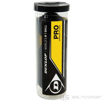 Мячи для сквоша DUNLOP PRO 2 желтая точка 3шт. PSA/WSA официальный
