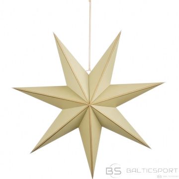 Papīra zvaigzne Ziemassvētku 60cm bēši zaļa ar zelta maliņu (ir veikalā)