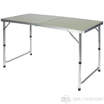 Enero Camp TŪRISTU SALOKAMAIS KEMPINGA GALDS 120X60X70/62/55CM ZAĻS