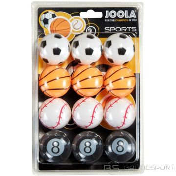 Joola 12 BALLSETU SPORTA GALDA TENISA Bumbu KOMPLEKTS