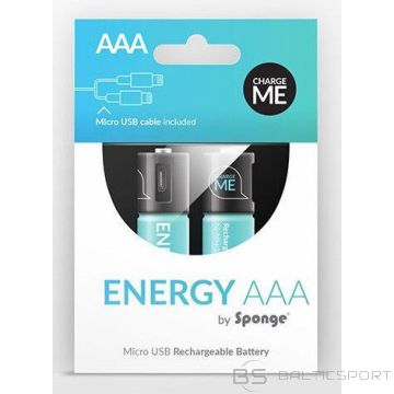 Sponge Energy AAA lādējamas baterijas ( ar usb kabeli)