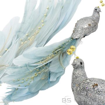 Detal DEKORATIVS PUTNS UZ KLIPŠA 38CM - PELĒKS