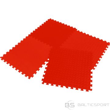 EVA Puzzle Mat 60x60 cm, 4 pcs, 12 mm, Enero, Red