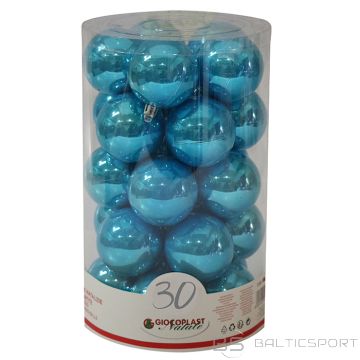 Egļu bumbas d6cm gaiši zilas 30gab.