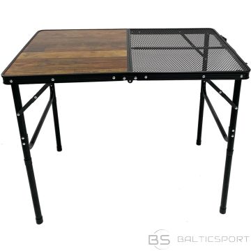 Enero Camp TŪRISMA SALOKAMAIS KEMPINGA GALDS 90X60X36/68CM TĒRAUDA REŽĪMS — KOKS