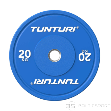 Svaru disks TUNTURI Platinum Bumper Plate, zils, 50 mm, 20 kg