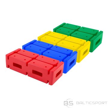 4 daudzfunkcionālu ķieģeļu kluču komplekts sportam stafetēm