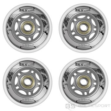 PU 70x24 82A Transparent (4 pcs) + ABEC-7 (8 pcs) Set NILS EXTREME