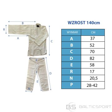 Enero AIKIDO JUDO KIMONO 140CM WHITE