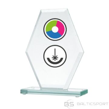 BS Stikla trofeja ar LuxorJet krāsu druku, gravējumu un krāsas pildījumu (nav pieejams)