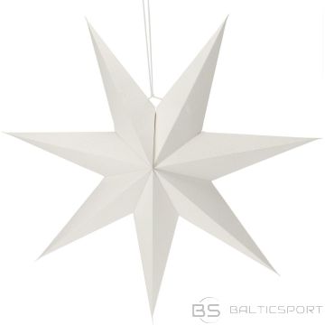Christmas Decoration Dekoratīvais piekaramais papīrs Zvaigzne 75cm Balts