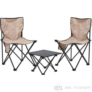 Redcliffs 3 vienā salokāms ceļojumu komplekts: galds un 2 krēsli bēšā krāsā (nav pieejams)