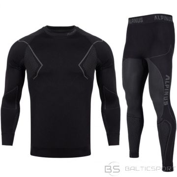 BS Alpinus Active Base Layer Set thermoactive underwear black and gray M GT43257 (L)