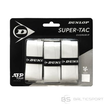 Tennis racket overgrip DUNLOP SUPER TAC 3pcs. white