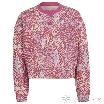 Adidas Džemperis FI Allover Print SWT Jr. HR5828 / rozā / 152 cm