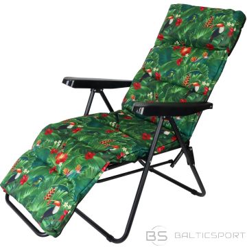 Saska Garden GARDEN CHAIR WITH FOOTREST 57x83x106CM FLOWER