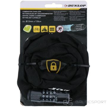 Dunlop velosipēda slēdzene ķēde ar kodu 120 cm melna