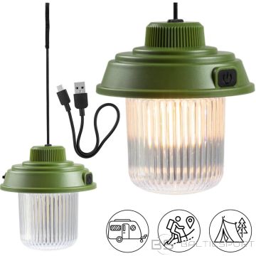 Redcliffs FLASHLIGHT CAMPING LAMP USB 3 TYPES OF LIGHT KHAKY