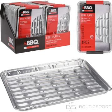Bbq Line АЛЮМИНИЕВЫЕ ПРОТИВНИ ДЛЯ ГРИЛЯ 24х16см 4ШТ.
