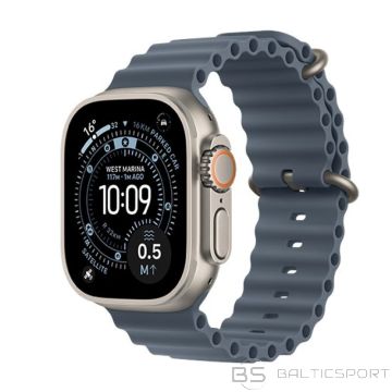 BS Apple Watch Ultra 3 (2025) 5G 49 mm dabīgā titāna korpusā ar okeāna siksniņu - enkura zils (-)