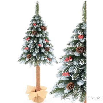 Saska Garden РОЖДЕСТВЕНСКАЯ ЕЛКА НА ШТАМБЕ 100 СМ АЛМАЗНАЯ ПИХТА + ШИШКИ + РЯСЕНЬ