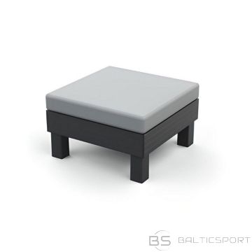 Keter Dārza hokeris/galdiņš Elements ar spilvenu pelēks/gaiši pelēks