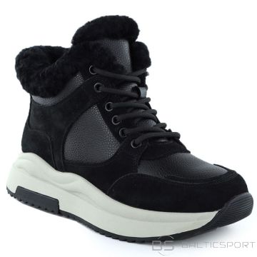 Filippo Sieviešu ādas puszābaki uz melnas platformas DBT7240 (36)