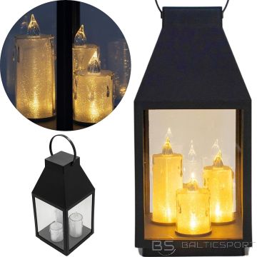 Koopman Dekoratīva laterna ar 3 svecēm