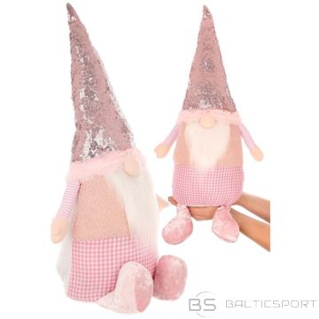 BS Декоративный гном с пайетками, 50 см, розовый (нет в наличии)
