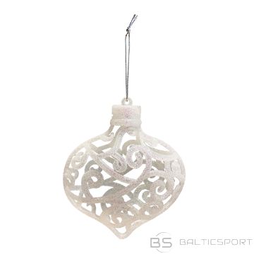 Egļu rotājums 3D, 8cm, balts, 2 veidi