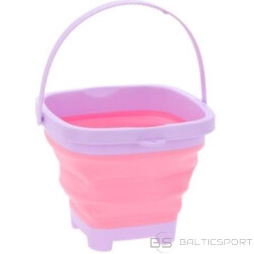 Probeach СКЛАДНОЕ КВАДРАТНОЕ ВЕДРО ДЛЯ ПЕСКА, РОЗОВОЕ