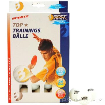 Best Sporting TABLE TENNIS BALLS TRAINING 24PCS WHITE