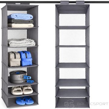 Redcliffs Foldable Hanging Camping Wardrobe with 6 Shelves, 36x45x121 cm