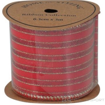 Koopman LENTE ZELTA SVĪTRĀS 6,3 CM x 3 M SARKANA