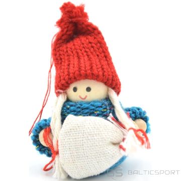 Saska Garden DEKORATĪVĀ LELLE AR SOMU, ZILA MEITENE, 7,5 cm