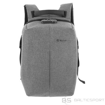 Tellur 15.6 Notebook Backpack Antitheft V2, USB port, gray