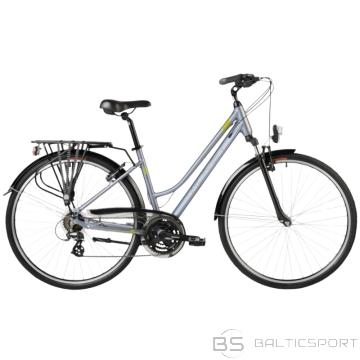 Sieviešu velosipēds ROMET Gazela 0, pelēks-zaļš (M)