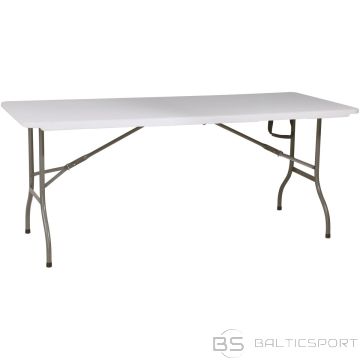 Saska Garden ĒDINĀŠANAS GALDS, SAlocīts čemodānā 180x70cm MAX.100KG BALTS