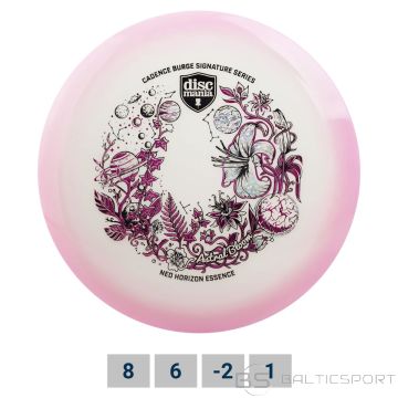 Discgolf DISCMANIA Fairway Driver NEO HORIZON Essence Astral Bloom Candance Burge sērija Rozā 8/6/-2/1