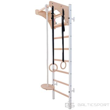 Benchk WOODEN AND METAL GYMNASTIC LADDER WITH WOODEN BAR AND ACCESSORIES 212W