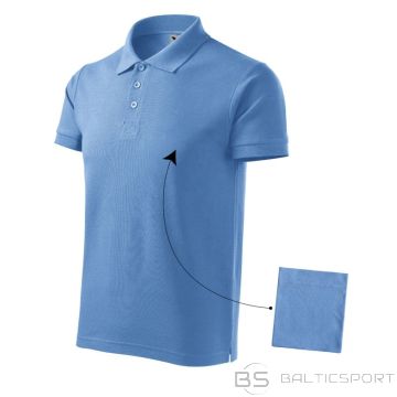 Malfini Cotton M MLI-21215 blue polo shirt (XL)
