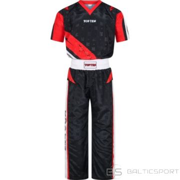 Top Ten Kikboksa tērps “Urban Arts” melns un sarkans (WAKO APSTIPRINĀTS, jauns) (XS)