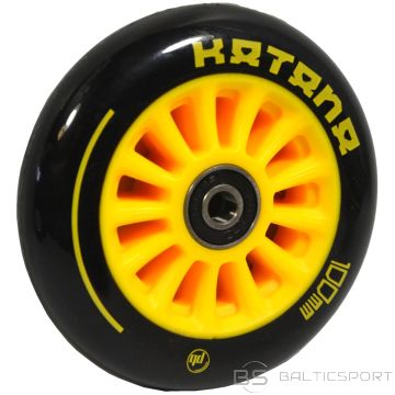 PB STUNT SCOOTER WHEELS 100MM PLASTIC KATANA SET OF 2 YELLOW