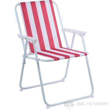 Articasa RED FOLDING CAMPING CHAIR WITH ARMRESTS