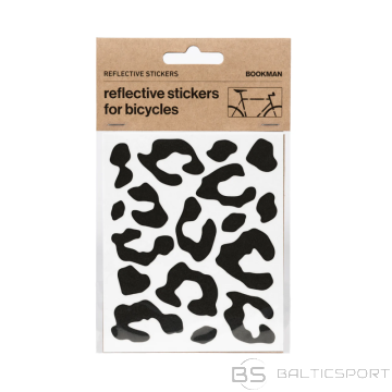 Atstarojošas uzlīmes BOOKMAN velosipēdiem, melnas leoparda raksts
