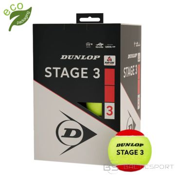 Tennis balls DUNLOP STAGE 3 RED 12-polybag ITF