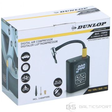 Dunlop AUTO KOMPRESORS 150 PSI DIGITĀLAIS KOMPRESORS AR POWERBANK FUNKCIJU (N/A)