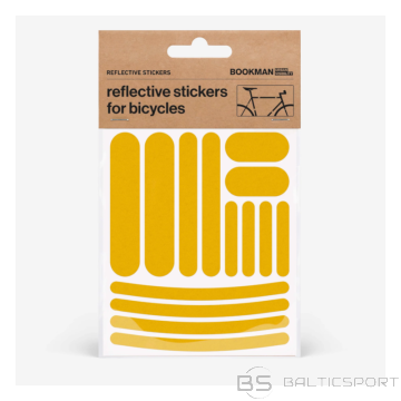 Atstarojošas uzlīmes velosipēdiem BOOKMAN, dzeltenas sloksnes